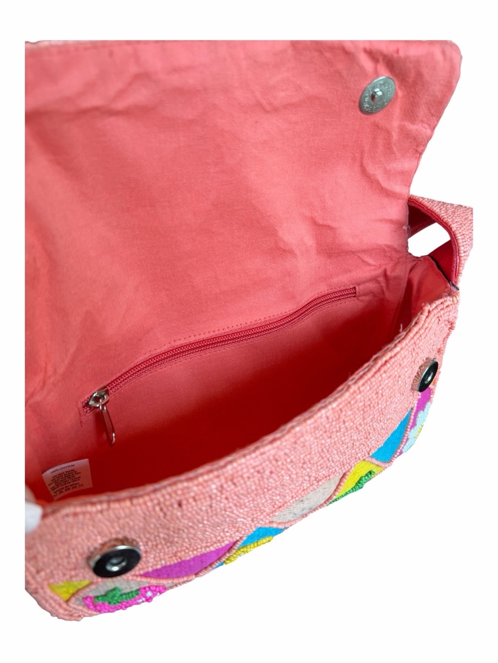 Viral America & Beyond Beaded Colorful Pink Fruit Bag NWT Marshalls TJMaxx - Picture 7 of 11